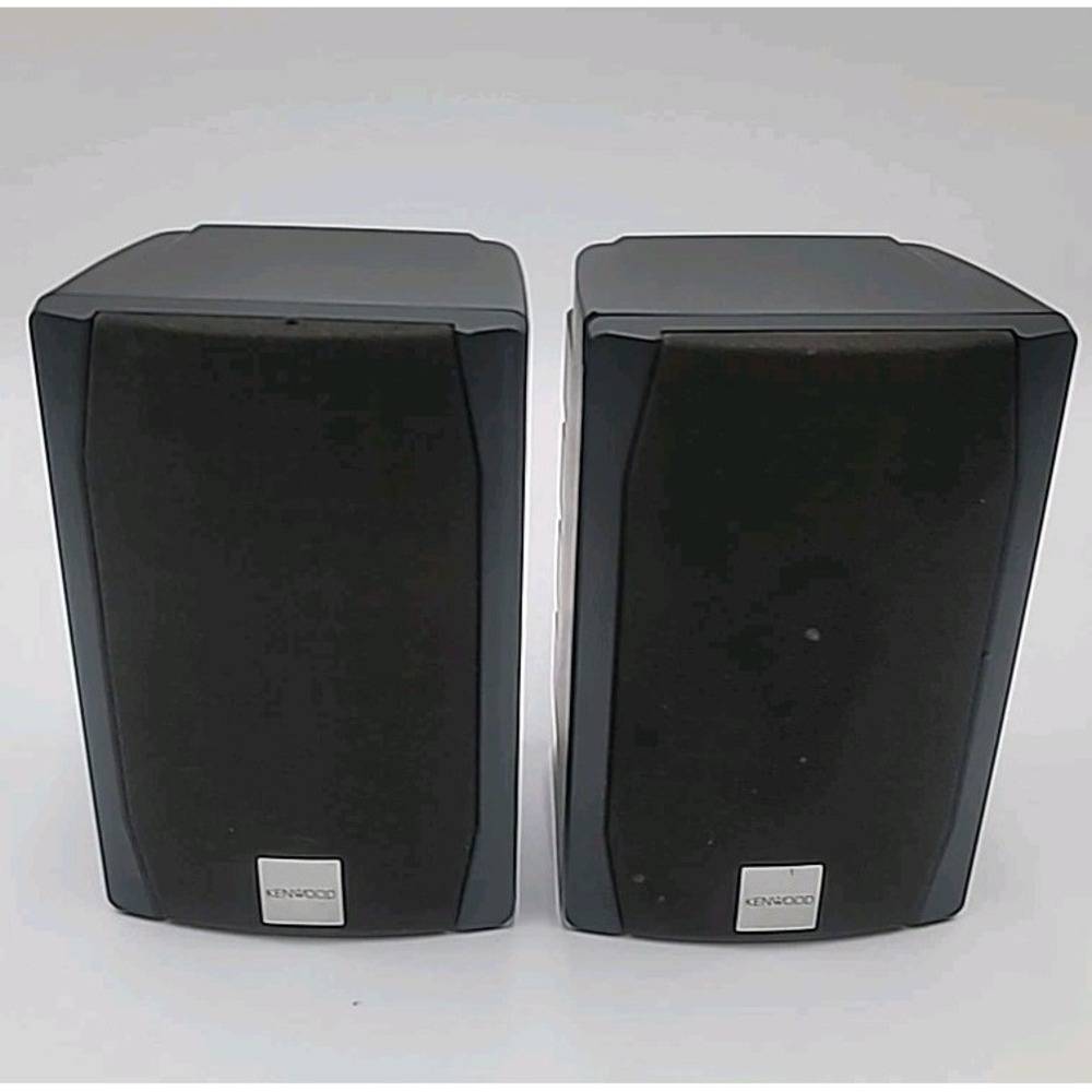 Kenwood Surround Sound Rear Speakers KS-203HT‎ 2 Piece Set Works CRACKED PLASTIC
